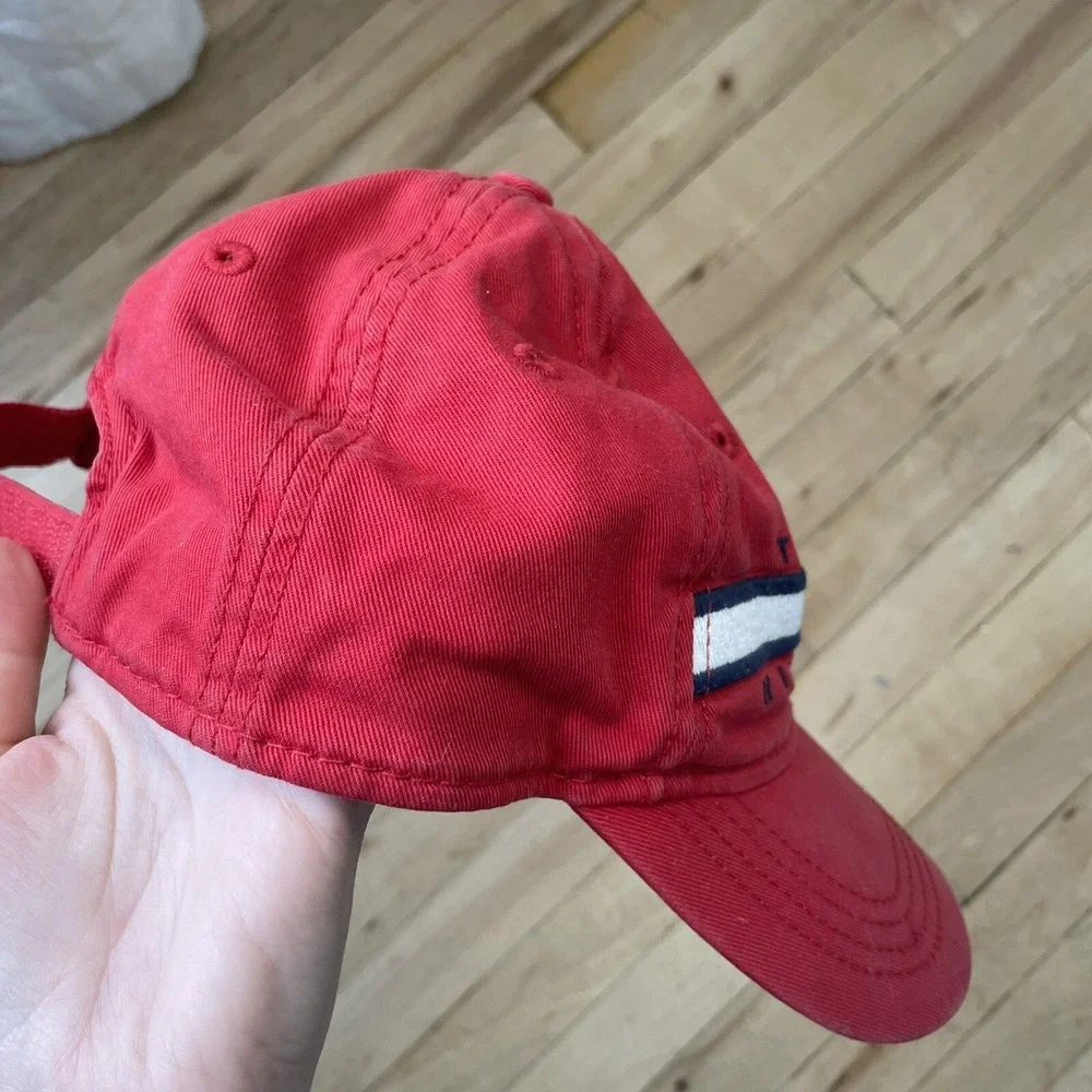 Tommy Hilfiger‎ Boy's Kids Red Blue White Embroidered Ball Cap 100% Cotton 8-10